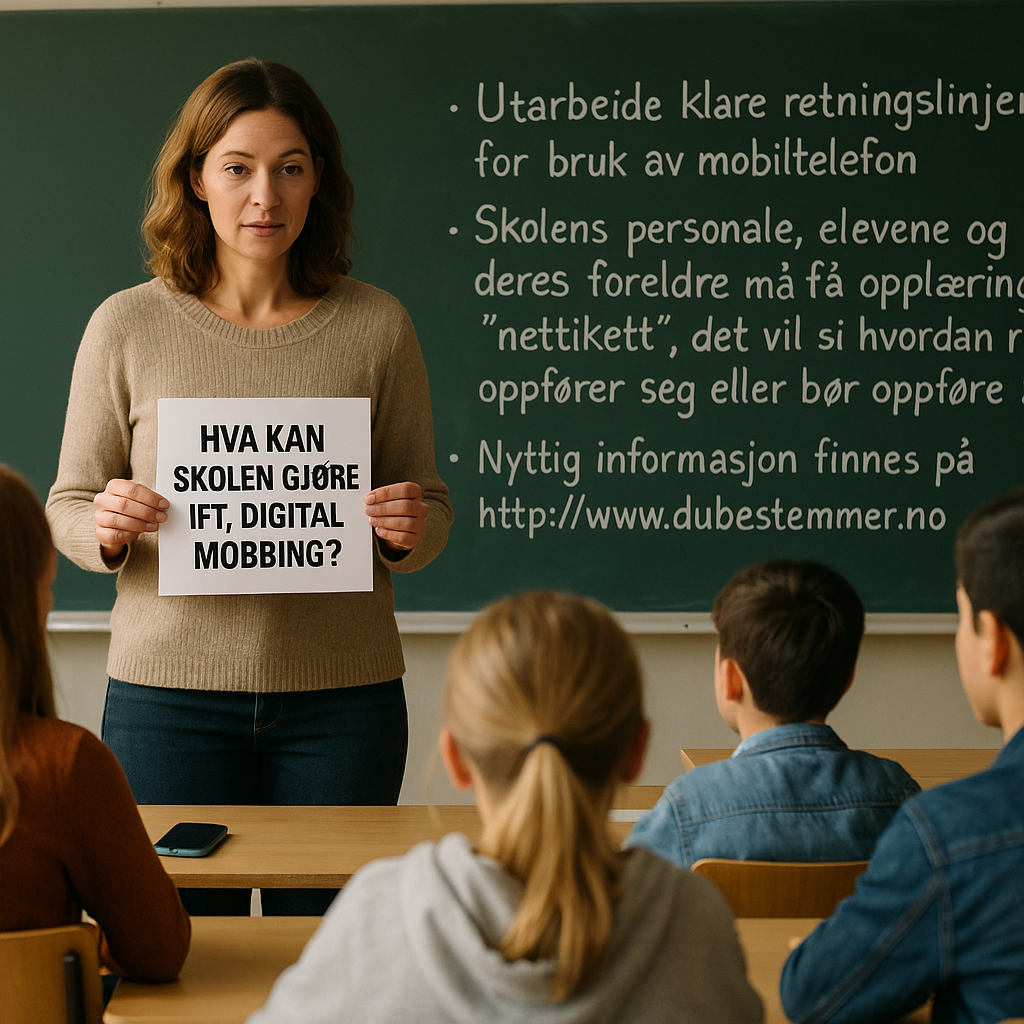 Hva kan skolen gjøre ift. Digital mobbing?