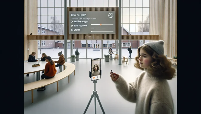 Norwegian teens and teacher create anti bullying social media content in school